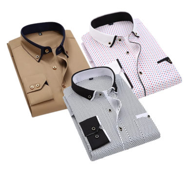 Shirtrr 100% Cotton Latest Formal Casual Shirts (Combo Pack of 3)